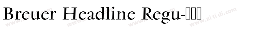 Breuer Headline Regu字体转换